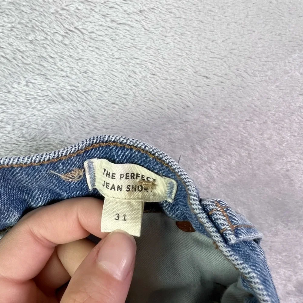 Madewell The Perfect Jean Shorts Size 31 Medium Wash Distressed Summer Casual Ba